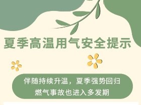 【夏季燃气安全】夏季高温用气安全提示